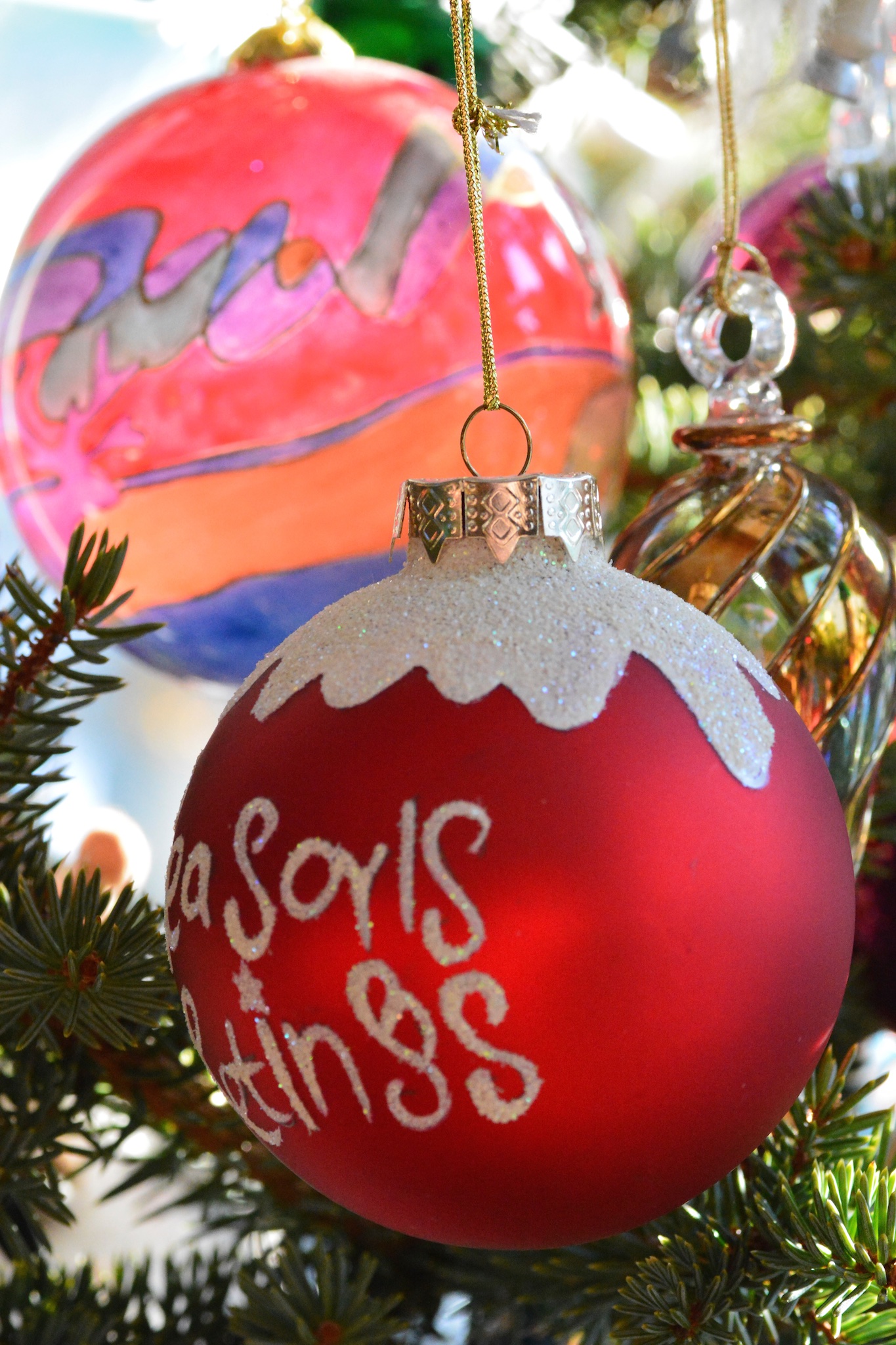 Christmas Tree ornament in daylight